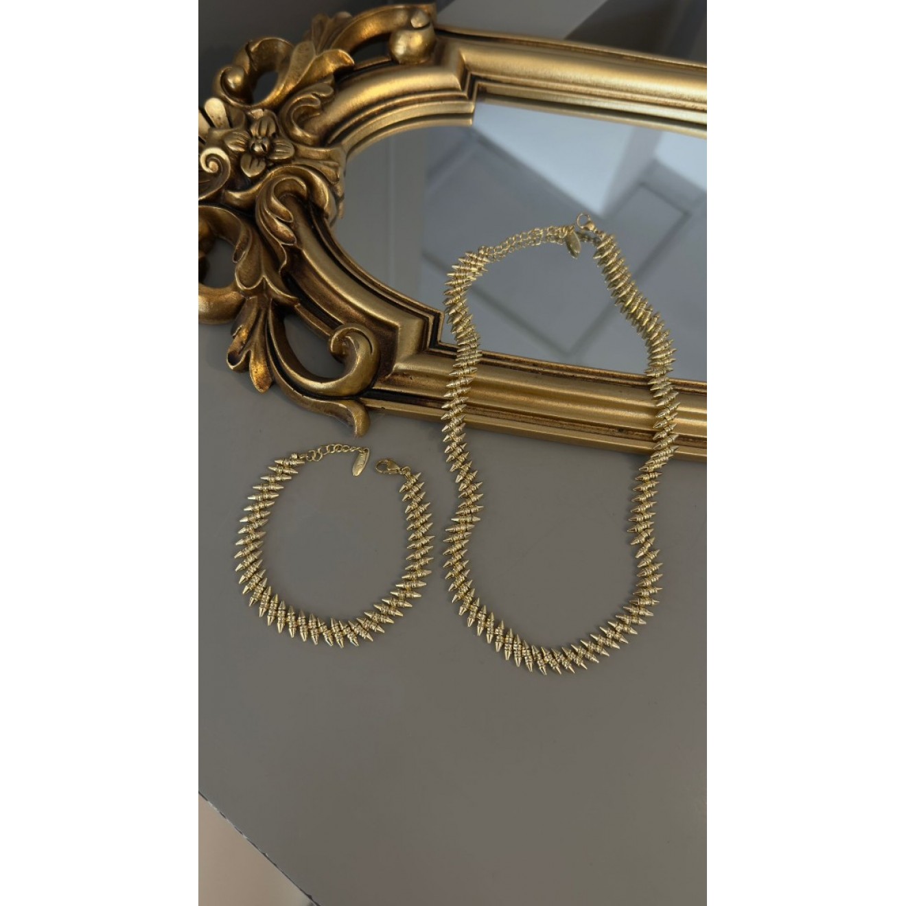 14K Kolye - Bileklik Çelik Set 14K Kolye - Bileklik Çelik Set