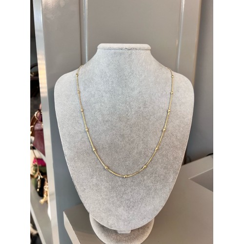 14K Renginde Çelik Dorika Zincir (55cm)