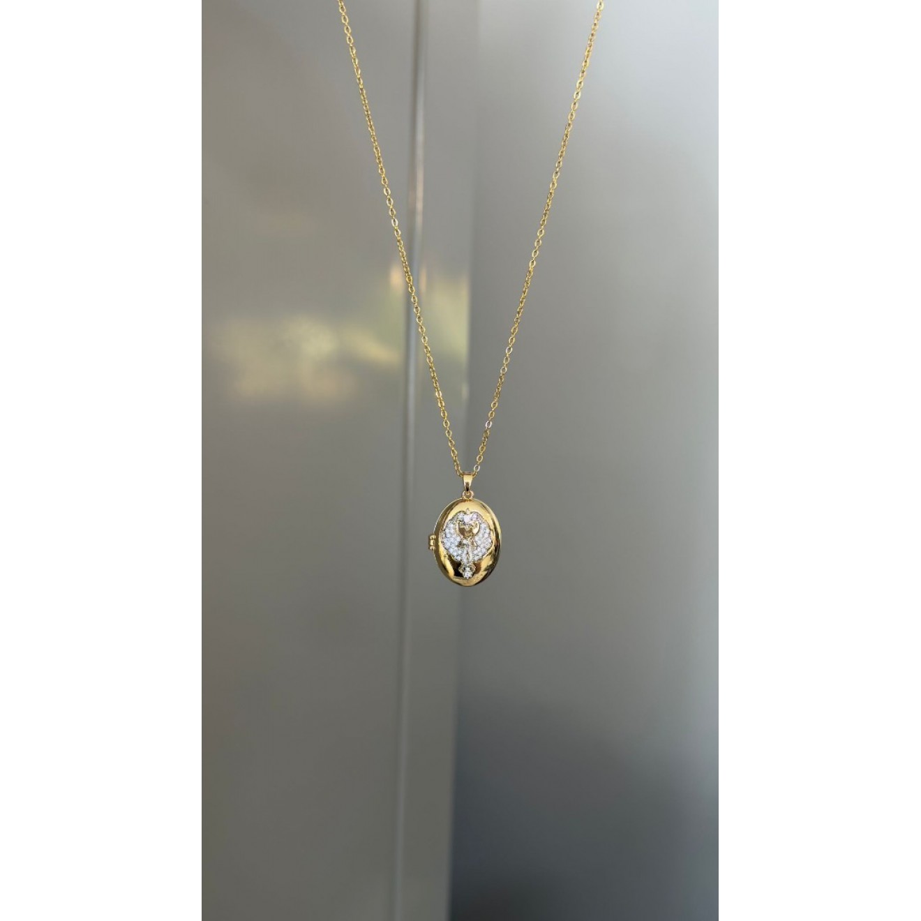 Anka Kuşlu Çelik Gold Alya Kolyesi Anka Kuşlu Çelik Gold Alya Kolyesi