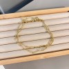 14K Renginde Tırtıklı Ataç Çelik Zincir (60cm)