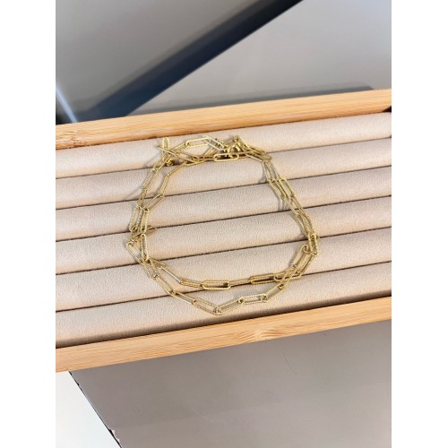 14K Renginde Tırtıklı Ataç Çelik Zincir (60cm)