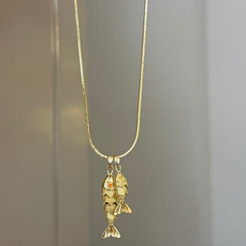 Gold Balık Şans Kolyesi