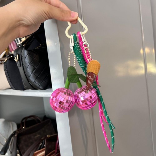 Marka Model Dondurmalı Pembe Disko Topu Çanta Charmı