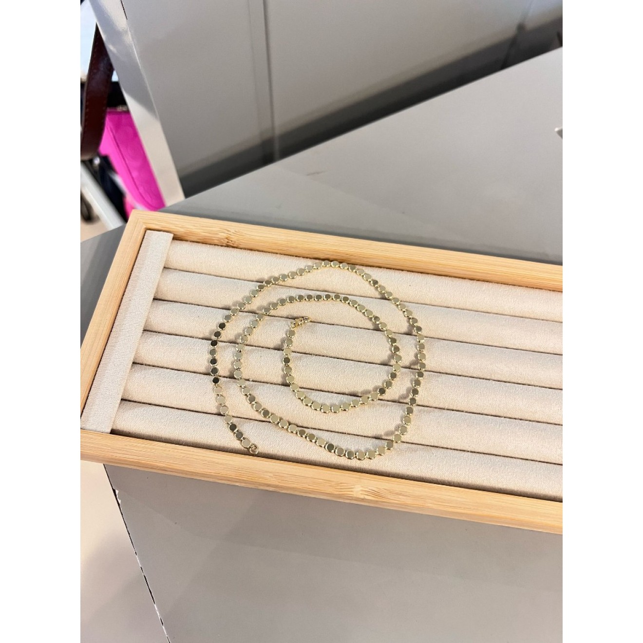 14K Renginde Çelik Ezme Zincir