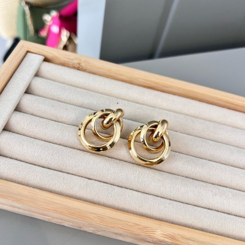 İç İçe Geçmeli Gold Küpe