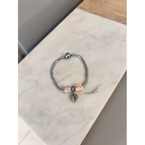 Marka Model Charmlı Çelik Bileklik