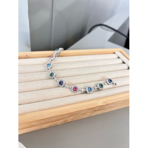 Renkli Silver Baget Taşlı Bileklik
