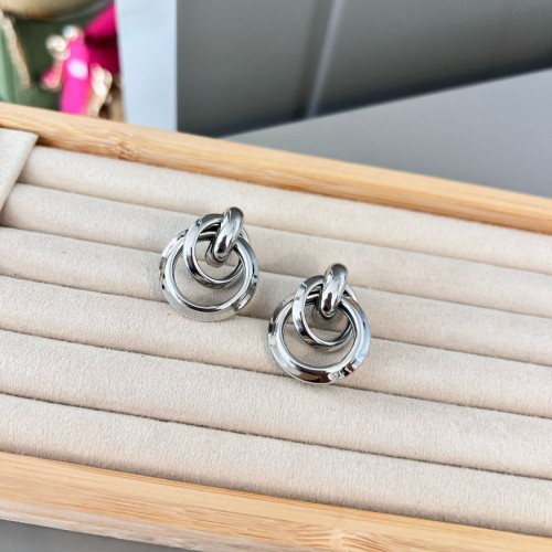 İç İçe Geçmeli Silver Küpe