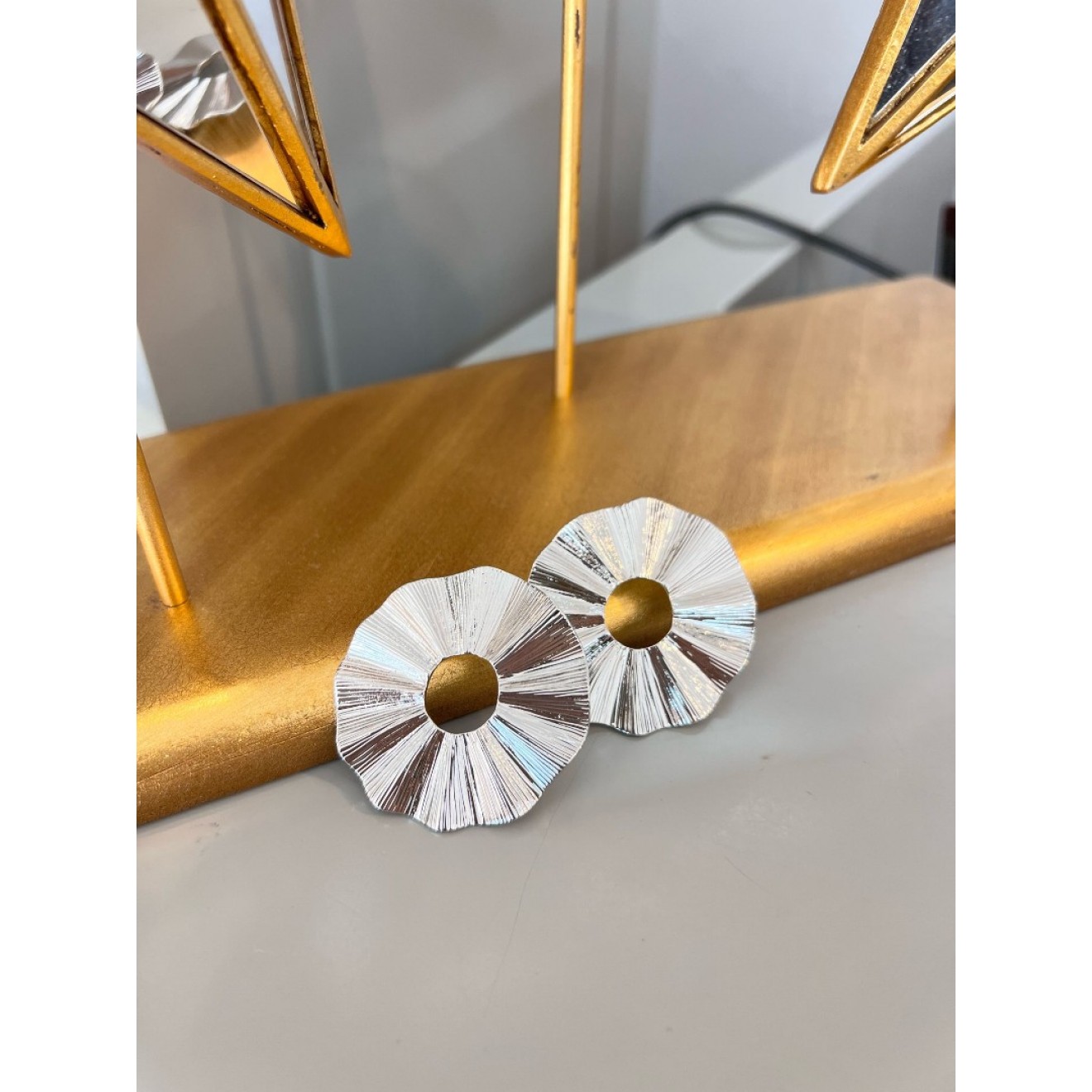 Silver Tırtıklı Küpe