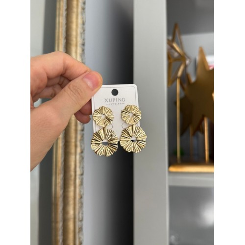 14K Renginde Sallantılı Çelik Küpe