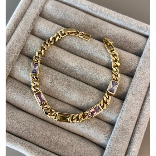 Özel Seri 14K Renginde Renkli Bileklik